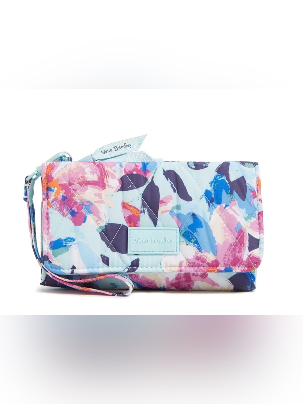 Vera Bradley Quilted RFID Smartphone Mini Crossbody in Pastel Floral Print